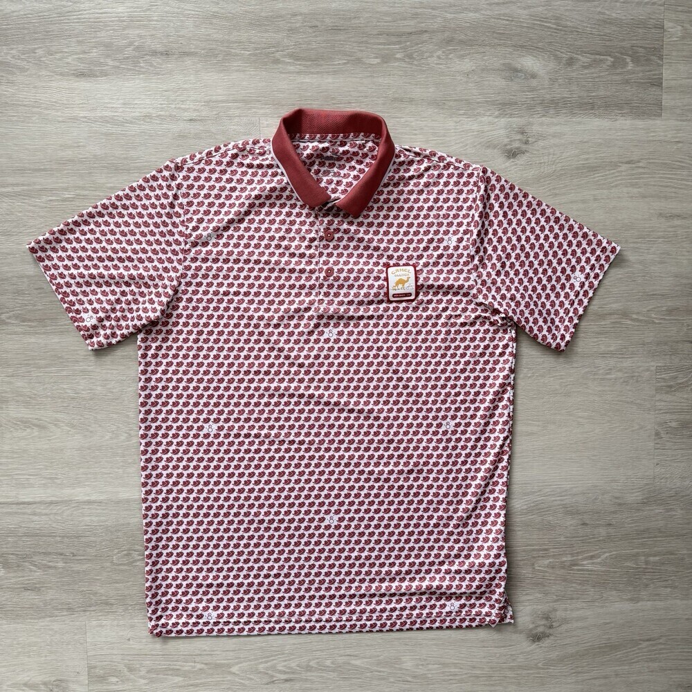 PUMA Golf Polo Iron Sheik Camel Clutch Shirt Men's M Red Bird Print LIV RARE